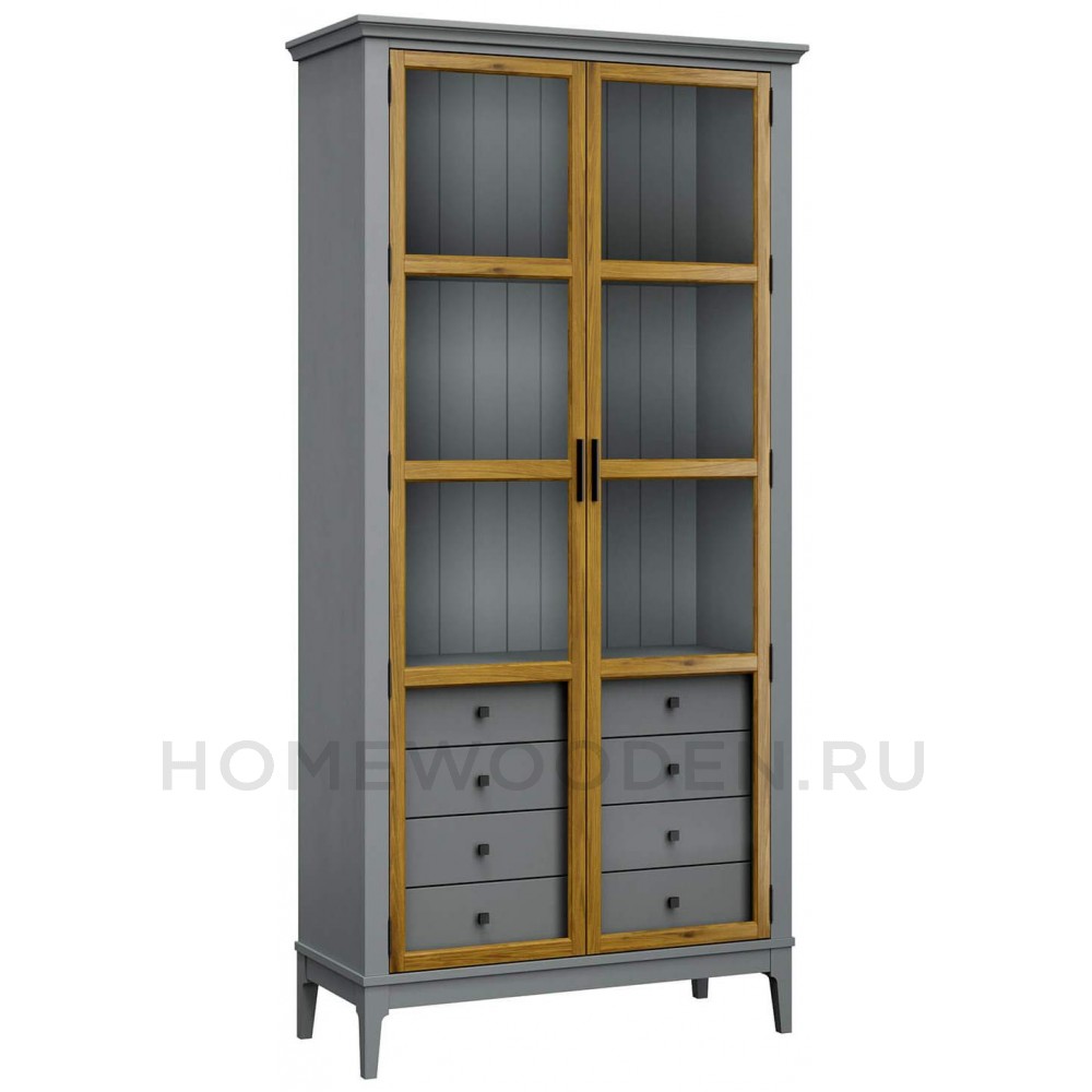Шкаф для книг Квадро-С 220/04 из массива сосны