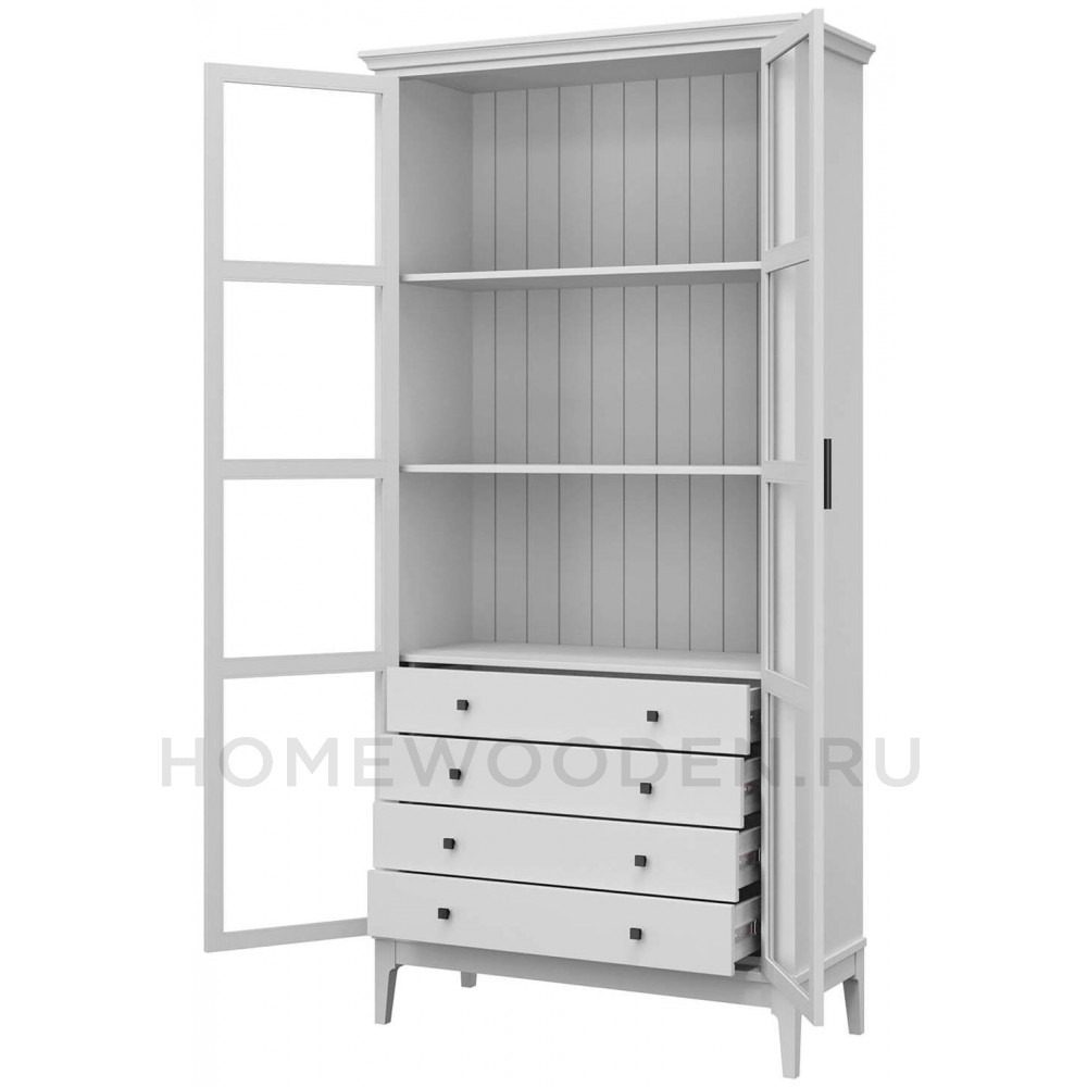 Шкаф для книг Квадро-С 220/04 из массива сосны