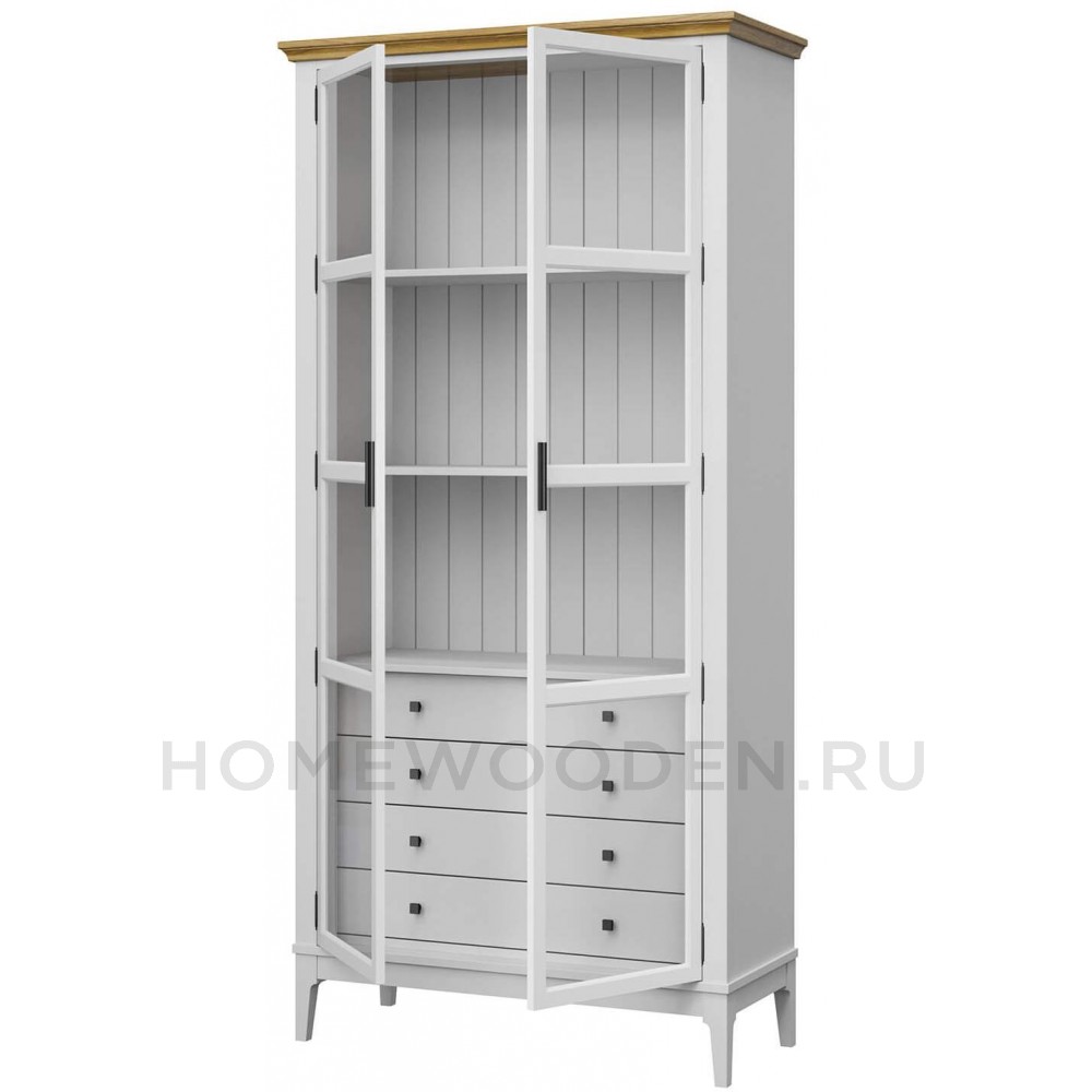 Шкаф для книг Квадро-С 220/04 из массива сосны