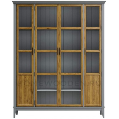 Шкаф для книг Квадро-С 422С из массива сосны