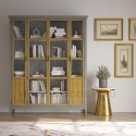Шкаф для книг Квадро-С 422С из массива сосны