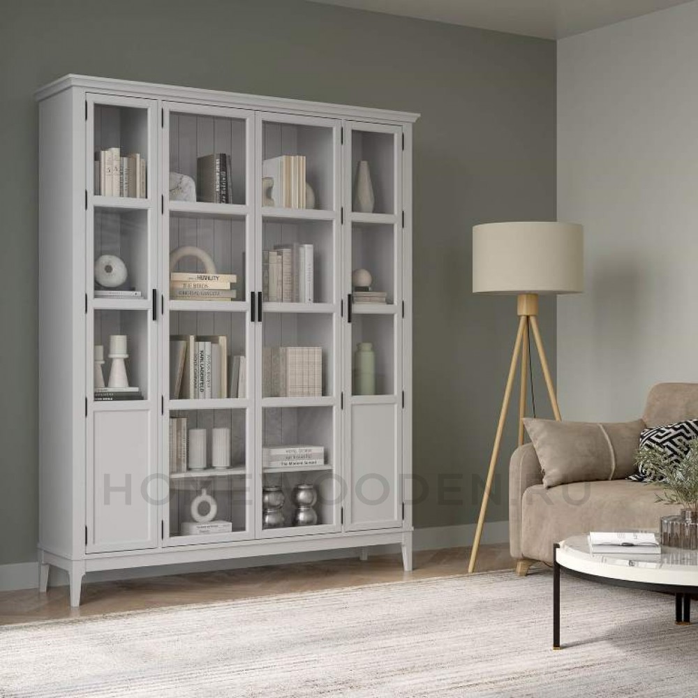 Шкаф для книг Квадро-С 422С из массива сосны