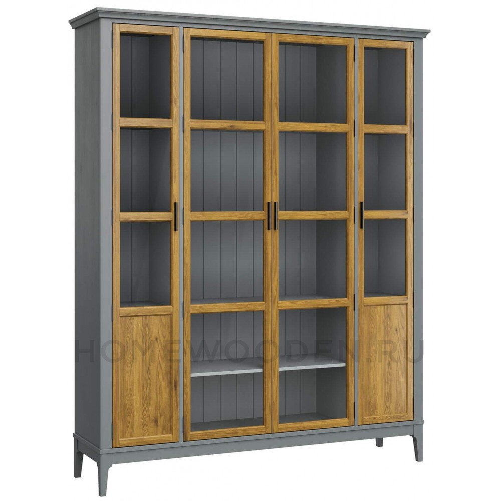 Шкаф для книг Квадро-С 422С из массива сосны