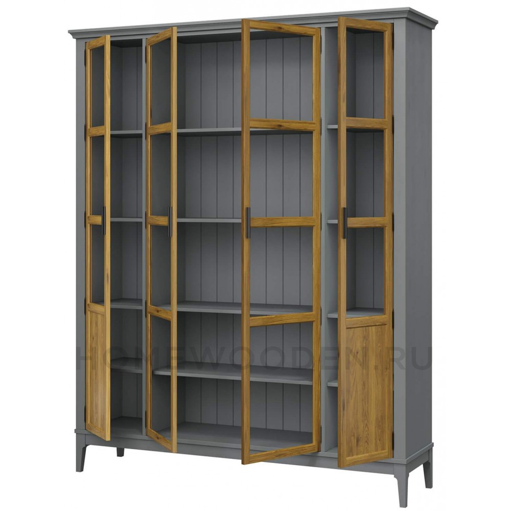 Шкаф для книг Квадро-С 422С из массива сосны