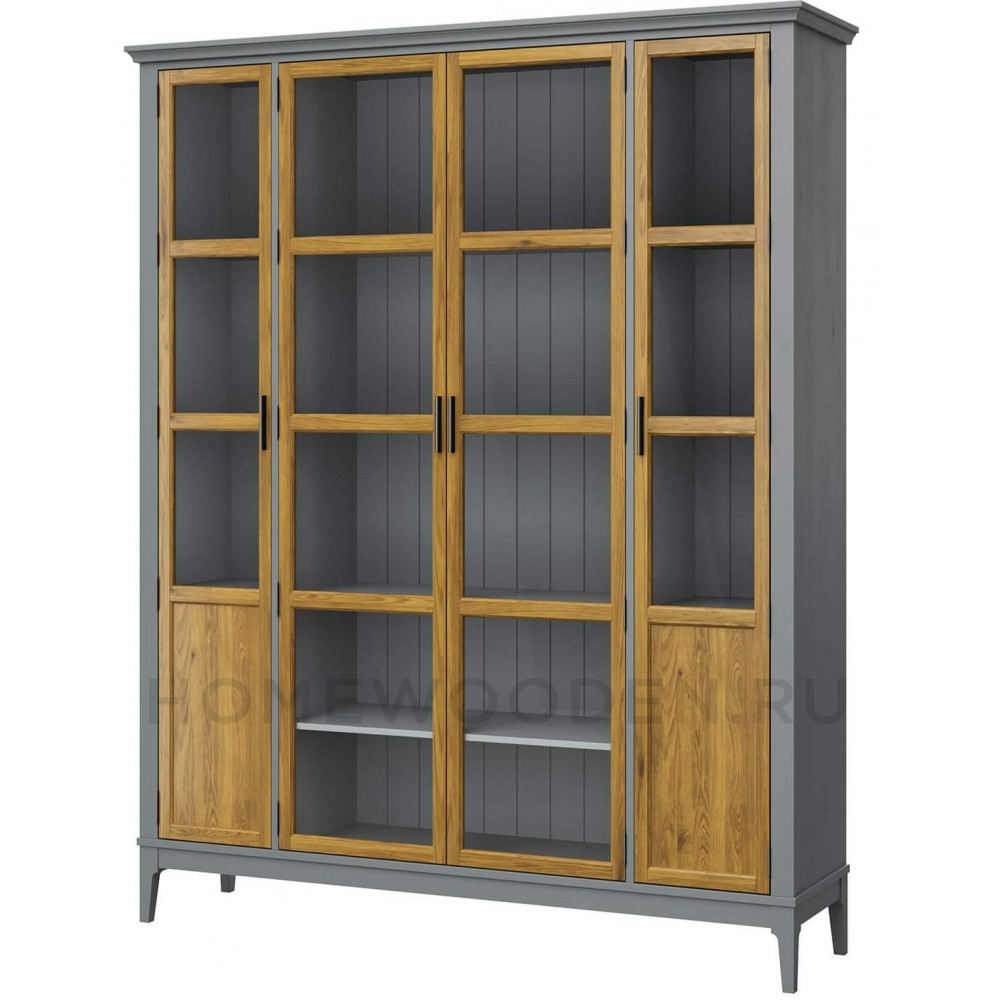 Шкаф для книг Квадро-С 422С из массива сосны