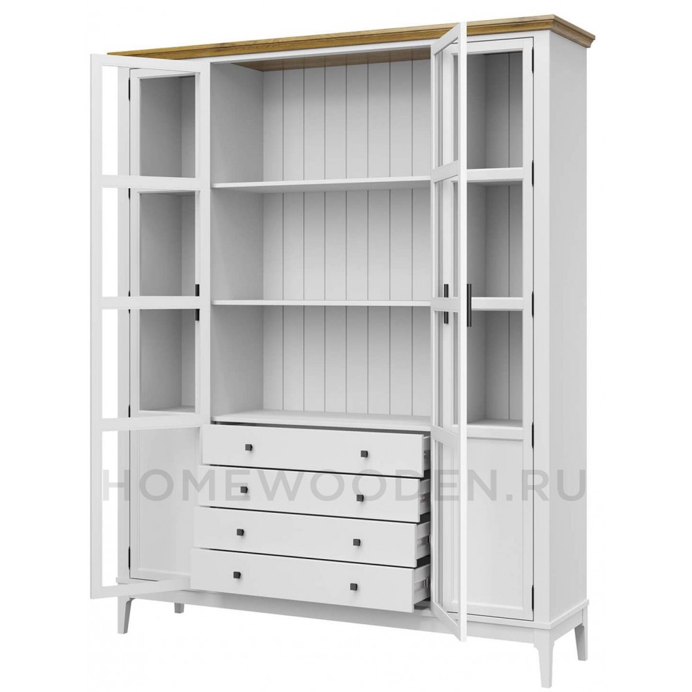 Шкаф для книг Квадро-С 422С/04 из массива сосны