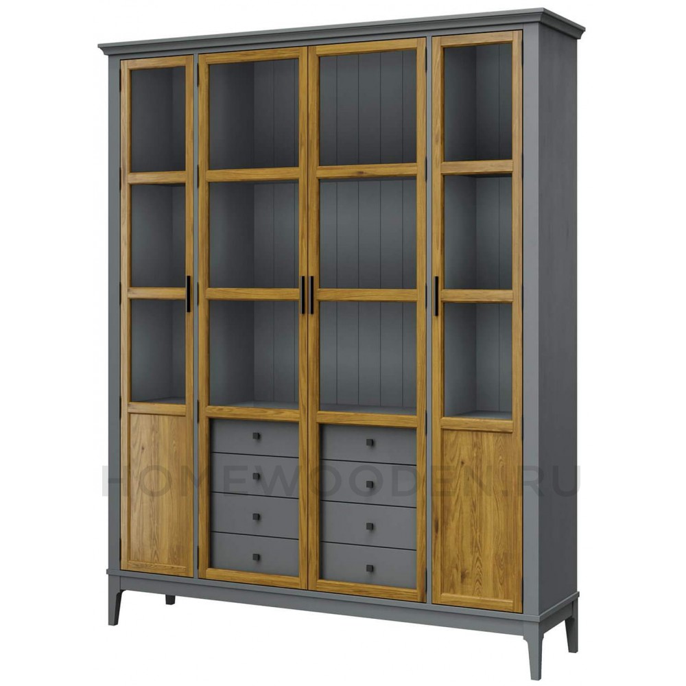 Шкаф для книг Квадро-С 422С/04 из массива сосны