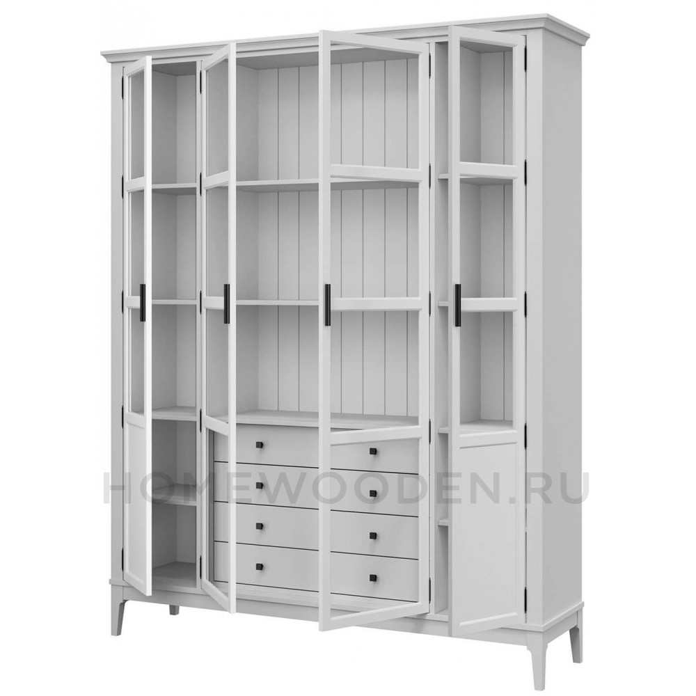 Шкаф для книг Квадро-С 422С/04 из массива сосны