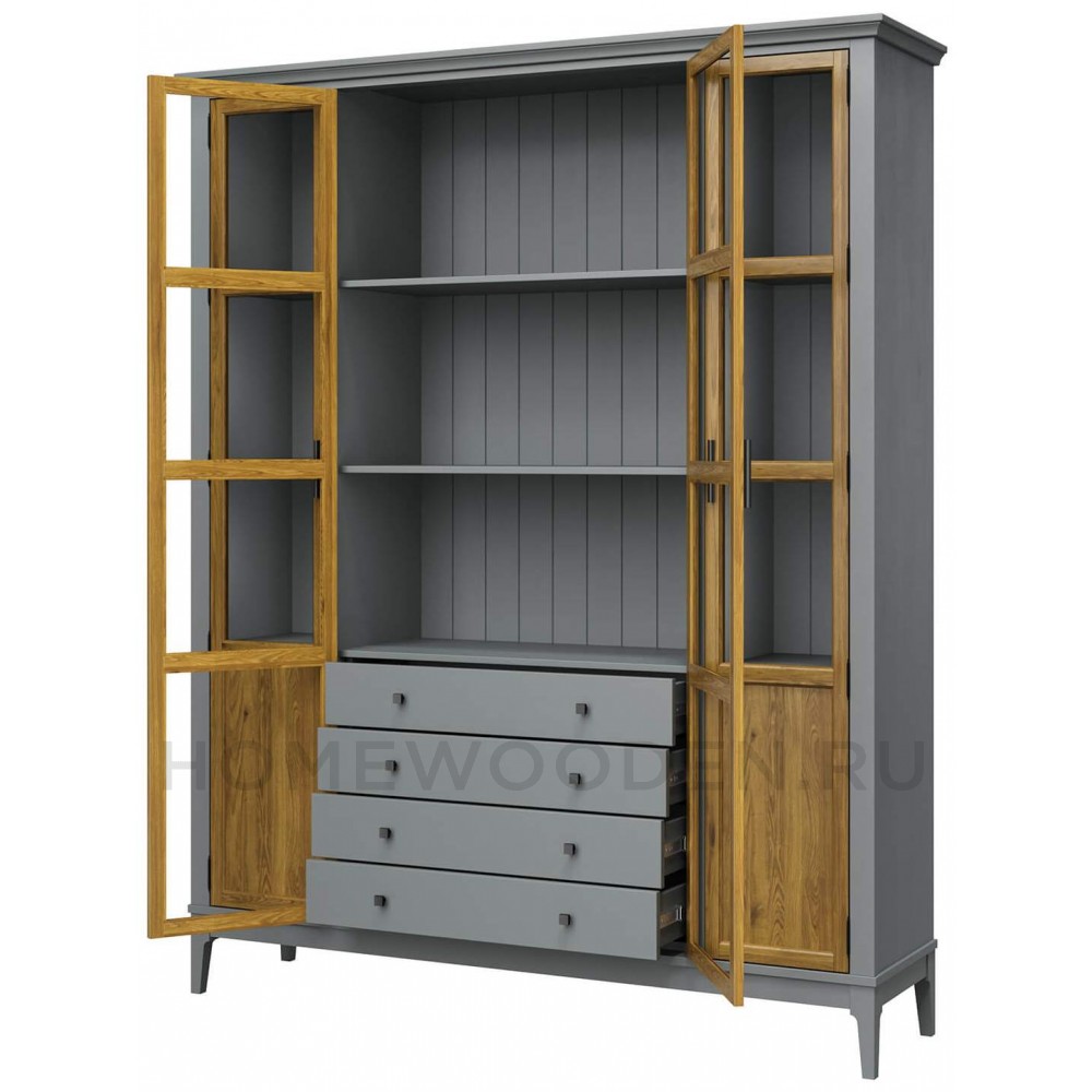 Шкаф для книг Квадро-С 422С/04 из массива сосны