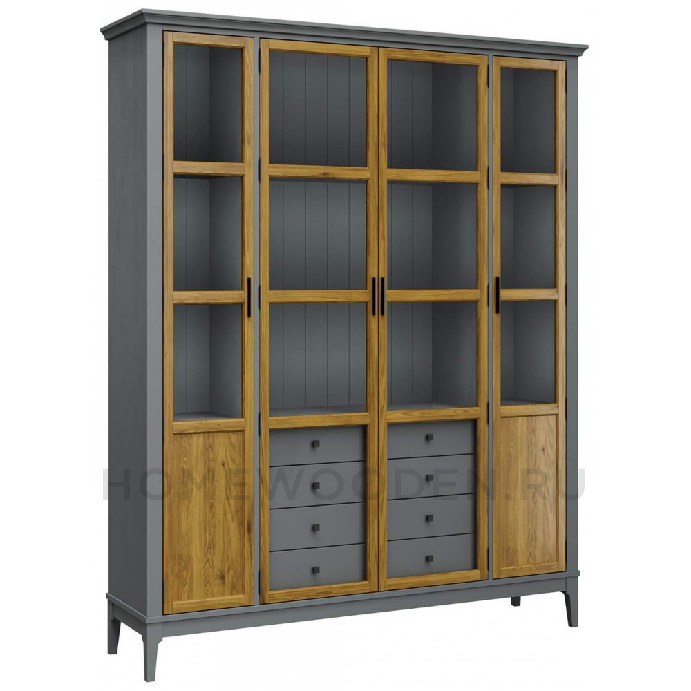 Шкаф для книг Квадро-С 422С/04 из массива сосны