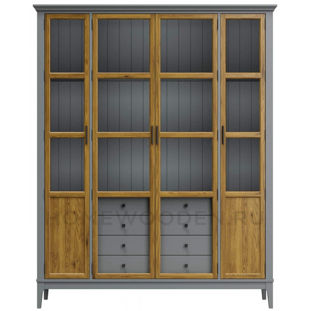 Шкаф для книг Квадро-С 422С/04 из массива сосны