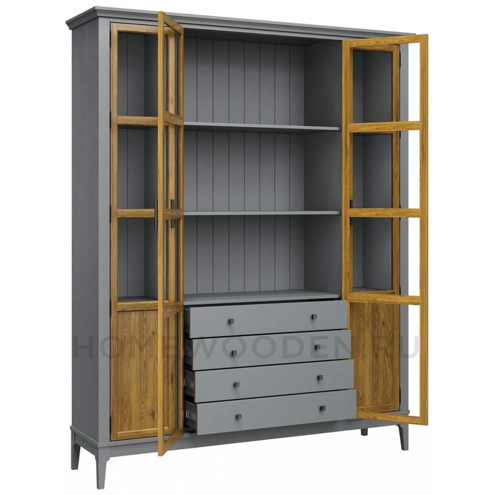 Шкаф для книг Квадро-С 422С/04 из массива сосны