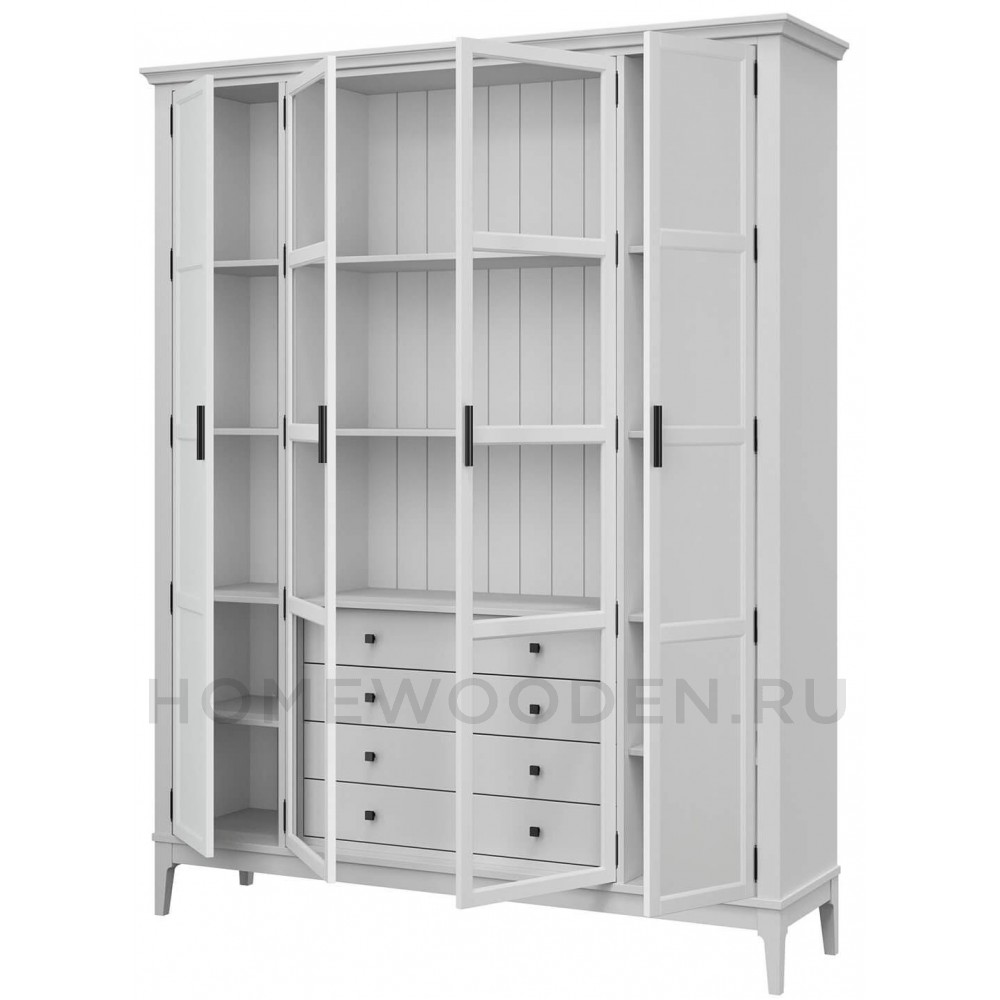 Шкаф для книг Квадро-С 422Ф/04 из массива сосны