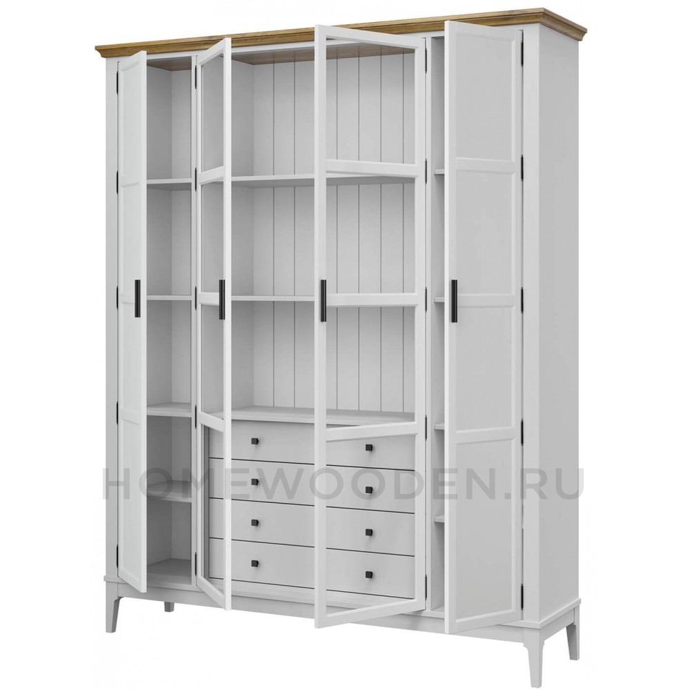 Шкаф для книг Квадро-С 422Ф/04 из массива сосны