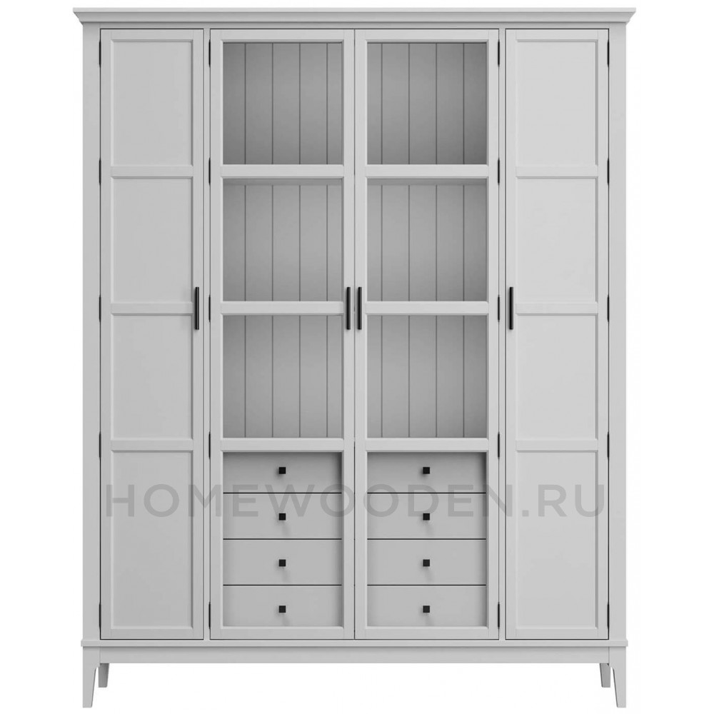 Шкаф для книг Квадро-С 422Ф/04 из массива сосны