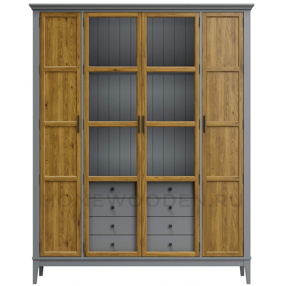 Шкаф для книг Квадро-С 422Ф/04 из массива сосны