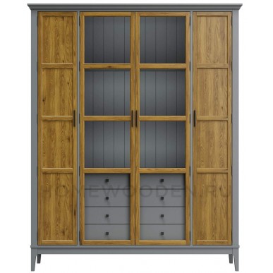 Шкаф для книг Квадро-С 422Ф/04 из массива сосны