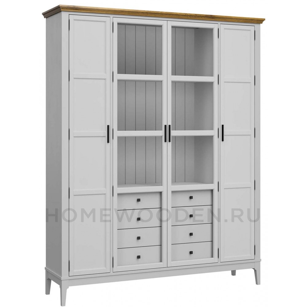 Шкаф для книг Квадро-С 422Ф/04 из массива сосны