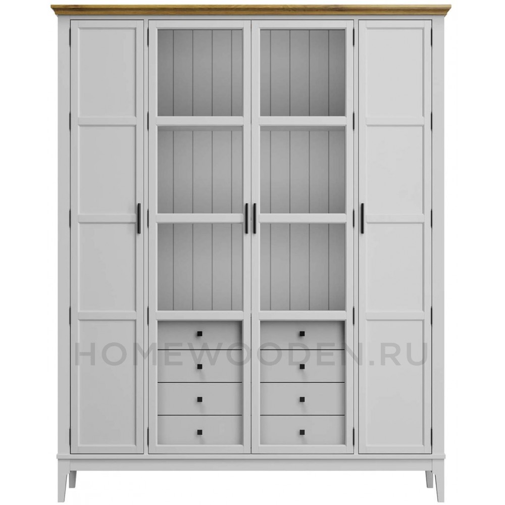 Шкаф для книг Квадро-С 422Ф/04 из массива сосны