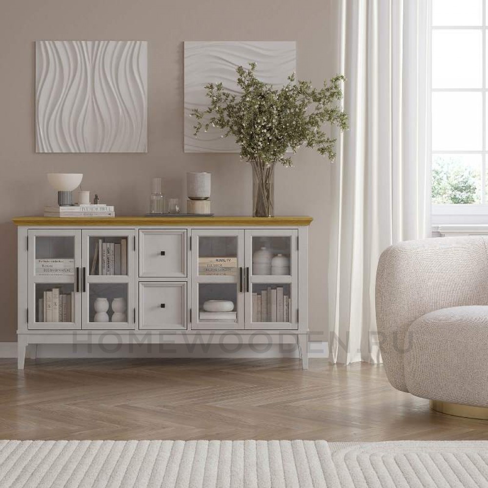 Тумба ТВ Квадро-С 42 из массива сосны