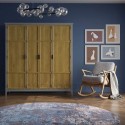 Шкаф для одежды Квадро-С 40 из массива сосны