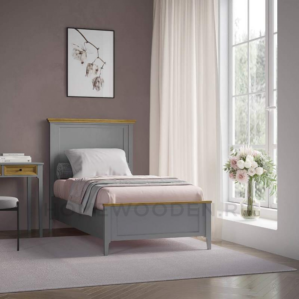 Кровать Квадро-С 90 из массива сосны