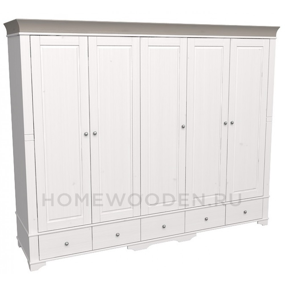 Шкаф 5-ти дверный с 5 глухими дверями Бейли