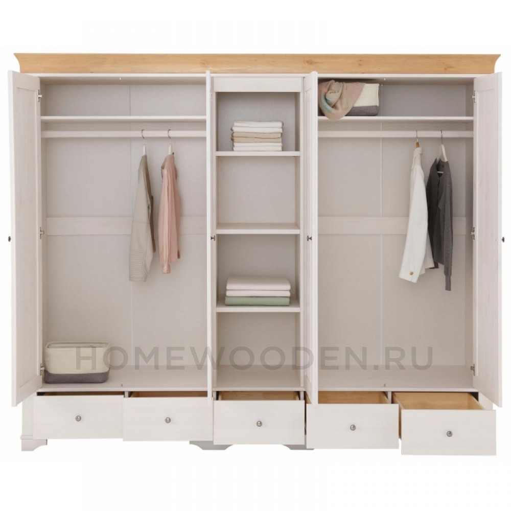 Шкаф 5-ти дверный с 5 глухими дверями Бейли