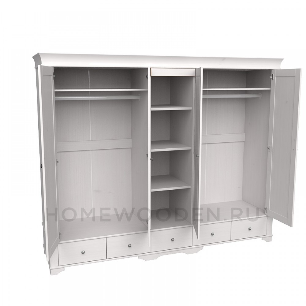 Шкаф 5-ти дверный с 5 глухими дверями Бейли