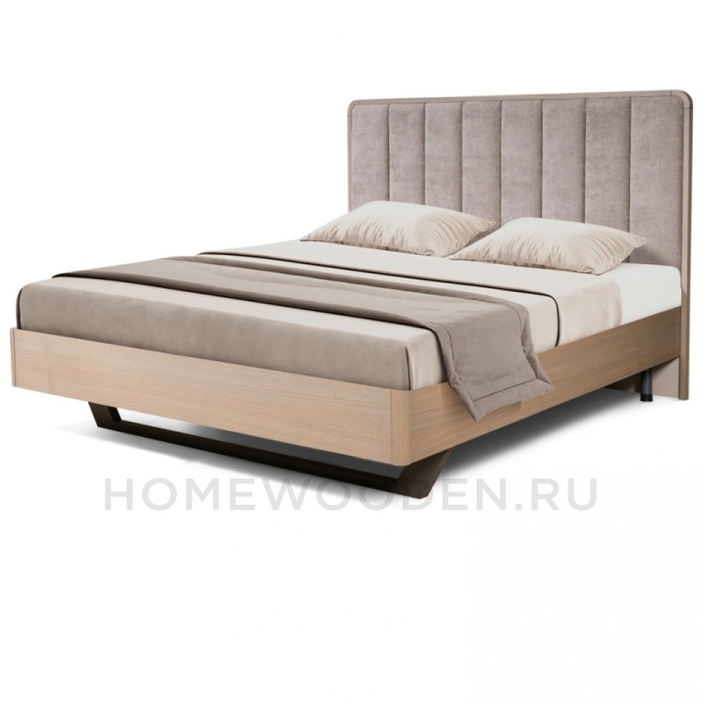 Кровать Модена шпон с мягкой спинкой 