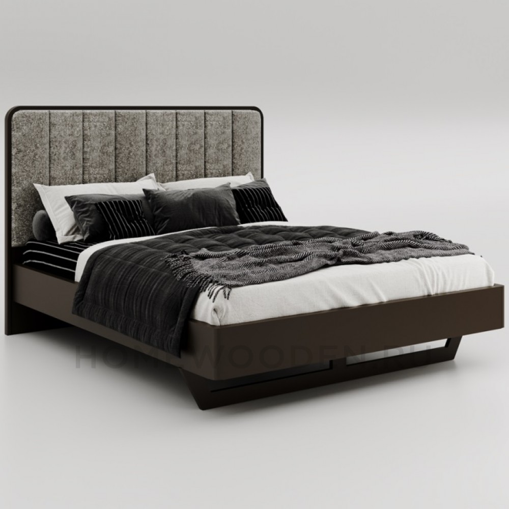 Кровать Модена МДФ с мягкой спинкой 