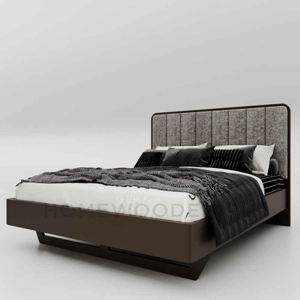 Кровать Модена МДФ с мягкой спинкой 