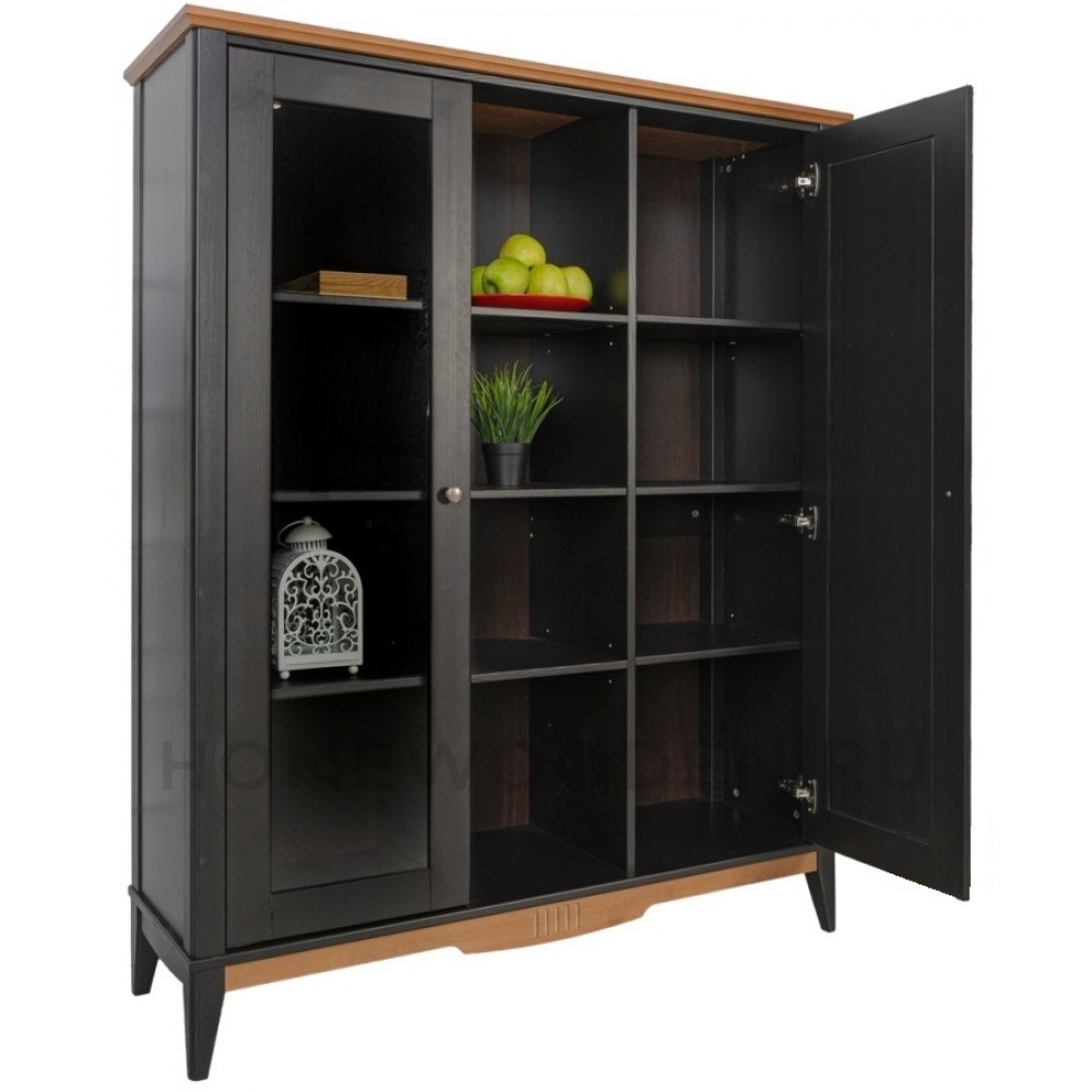 Шкаф для посуды двухстворчатый Пенни 101 массив сосны