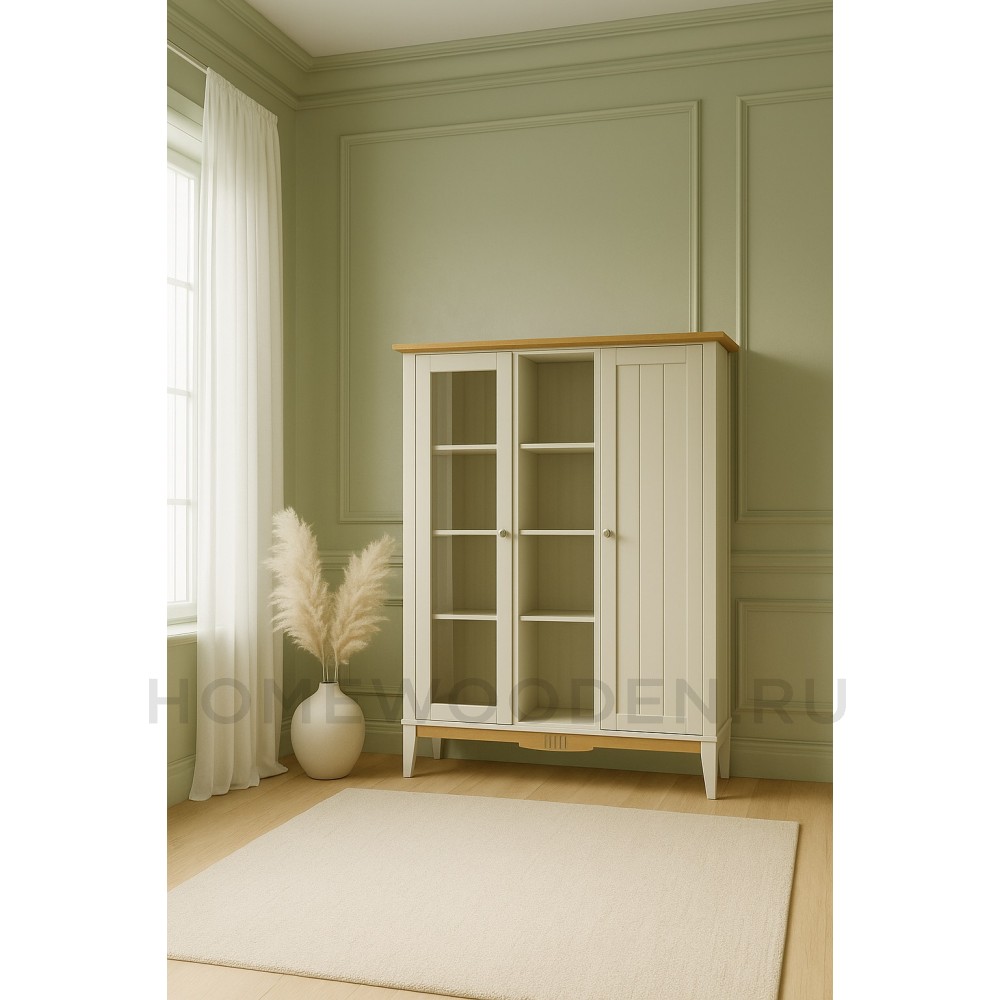 Шкаф для посуды двухстворчатый Пенни 101 массив сосны