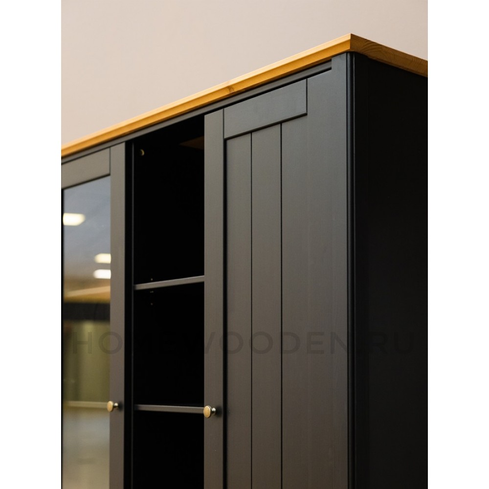 Шкаф для посуды двухстворчатый Пенни 101 массив сосны