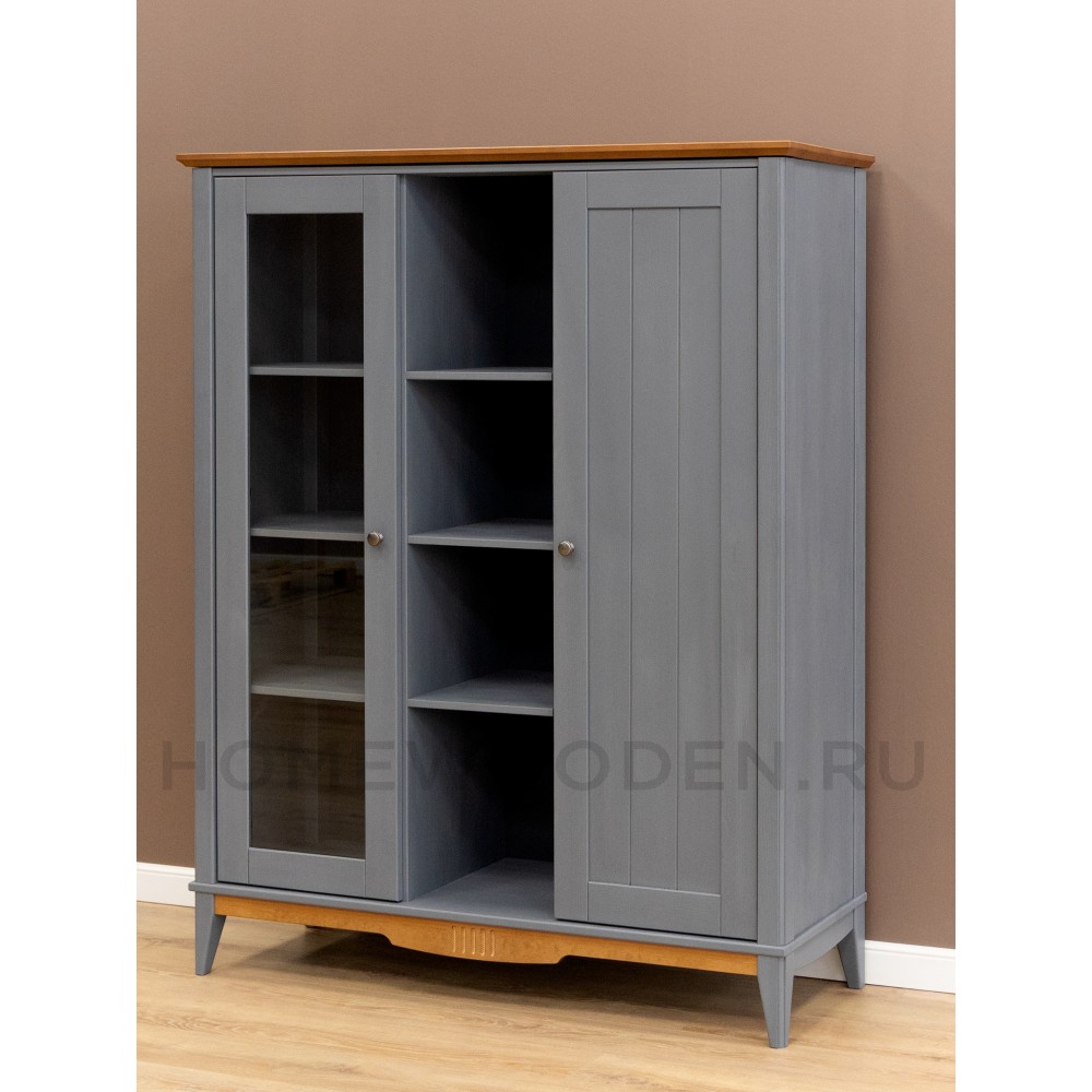 Шкаф для посуды двухстворчатый Пенни 101 массив сосны