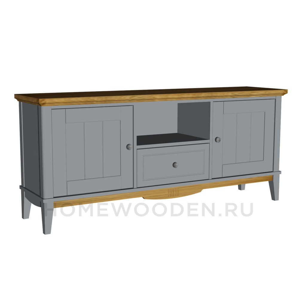 Тумба ТВ с дверцами 1600 Пенни массив сосны
