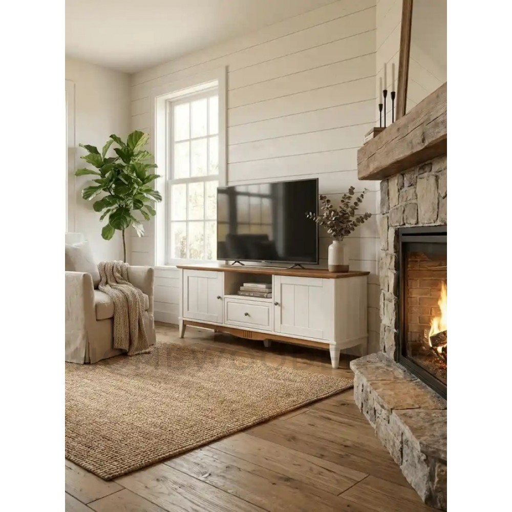 Тумба ТВ с дверцами 1600 Пенни массив сосны