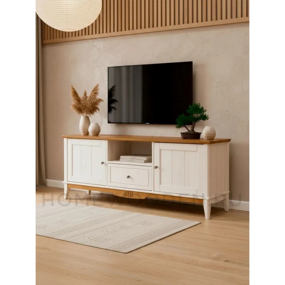 Тумба ТВ с дверцами 1600 Пенни массив сосны