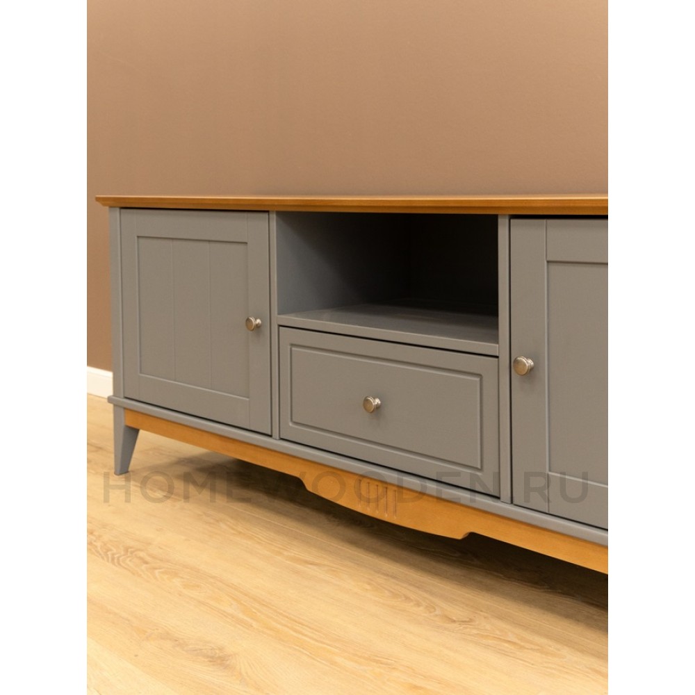 Тумба ТВ с дверцами 1600 Пенни массив сосны