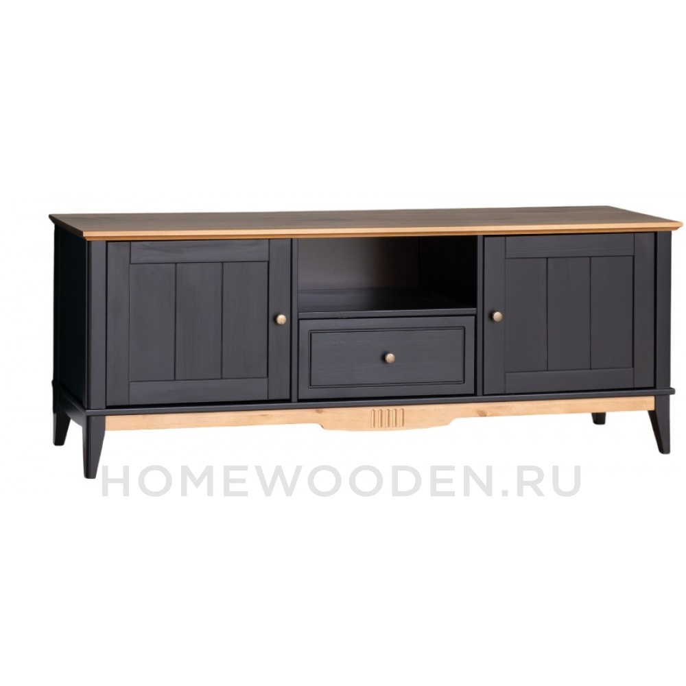 Тумба ТВ с дверцами 1600 Пенни массив сосны