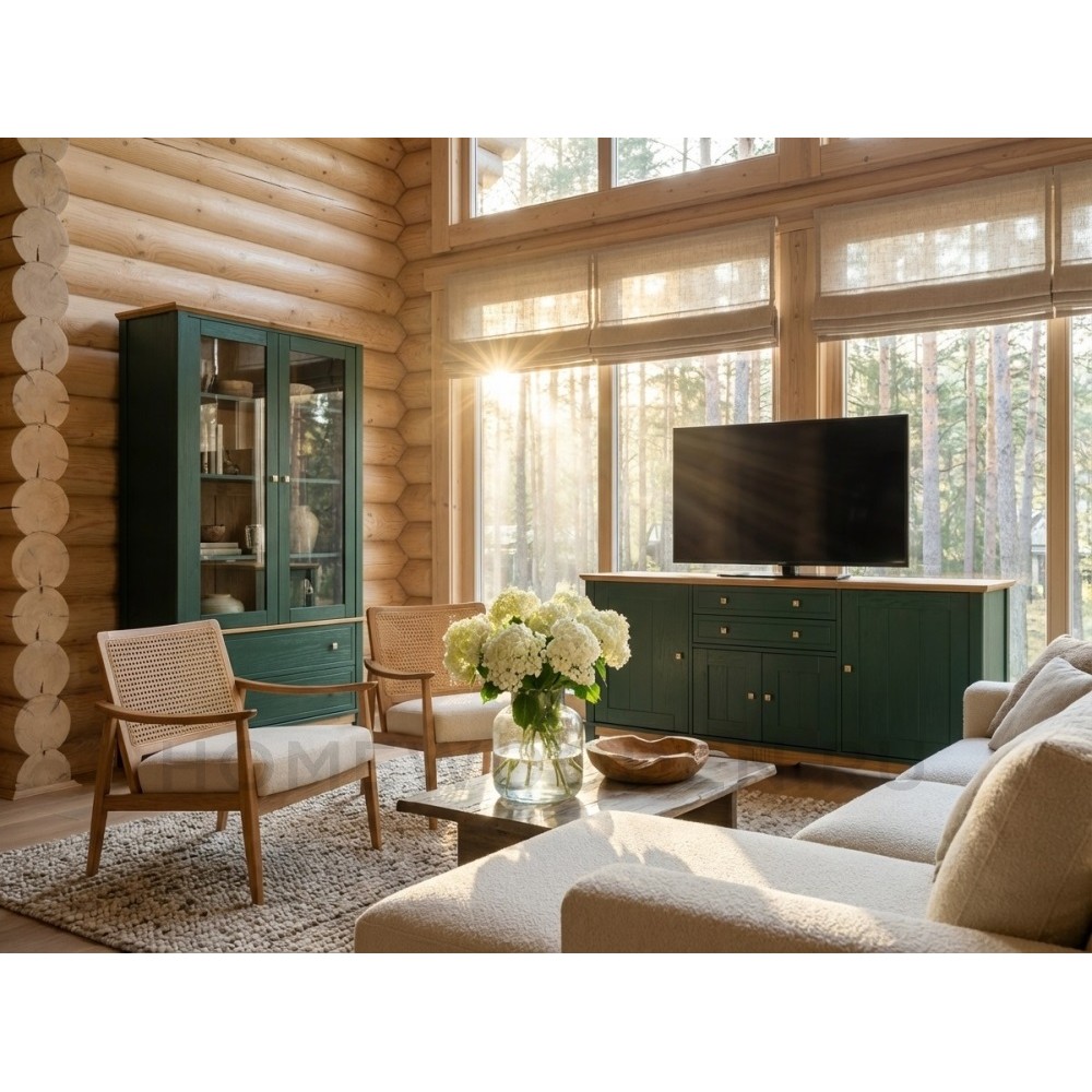 Тумба с двумя ящиками 222 Пенни массив сосны