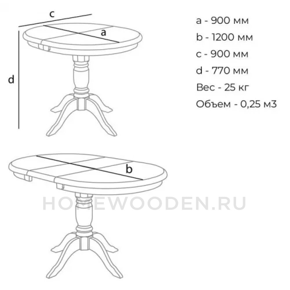 Стол обеденный Восток 1 круглый
