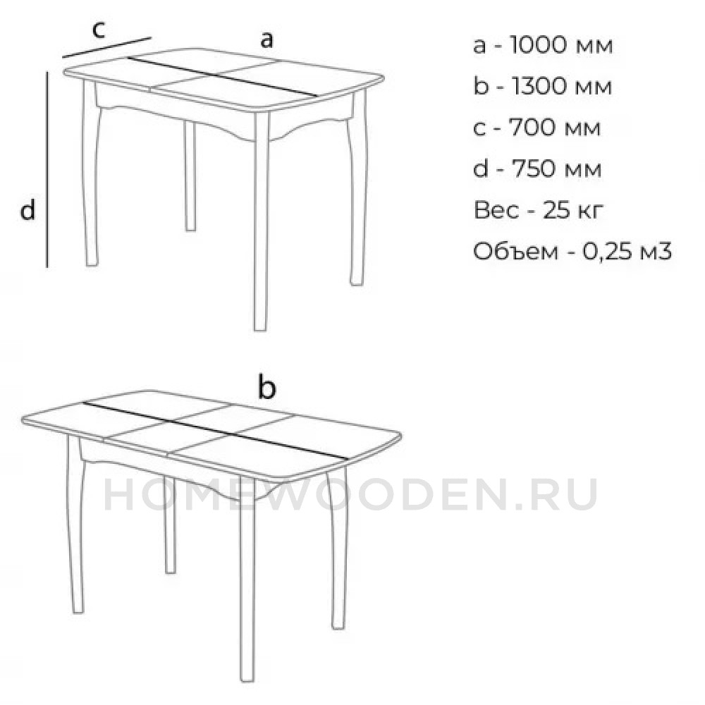 Стол обеденный Модерн 1
