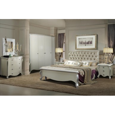 Спальня Луиза Белая эмаль+СП