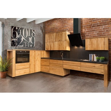 Кухня Берген массив дуба 190х380 см