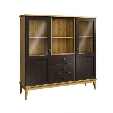 Шкаф для посуды Бон Вояж 203-150 (ФК) из массива сосны