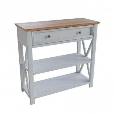 Консоль Форест белый воск/антик