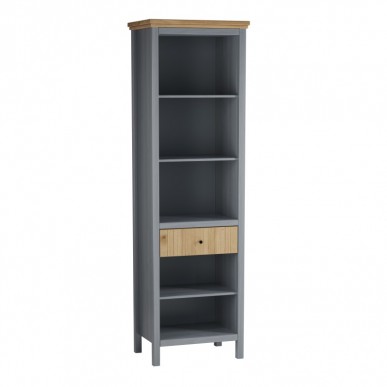 Стеллаж Сканди с ящиком серый 7046/антик