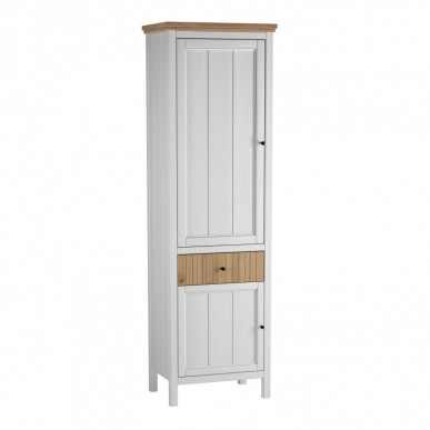 ШКАФ ДЛЯ ПОСУДЫ СКАНДИ 2 ГЛУХИЕ ДВЕРИ И ЯЩИК БЕЛЫЙ/АНТИК